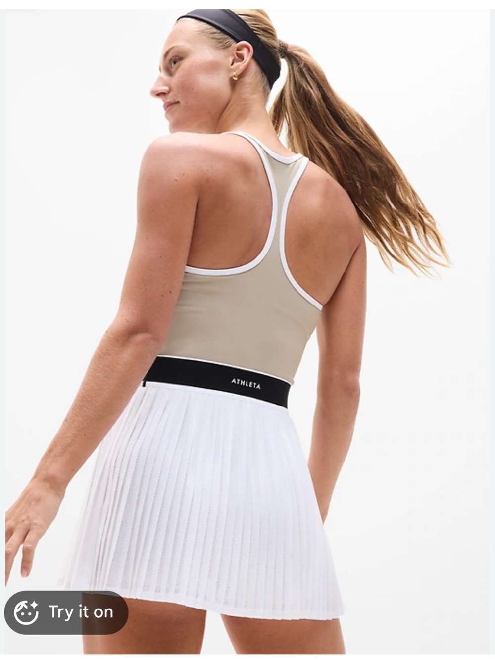 Athleta power serve tank dress large tennis skirt skirt - Picture 2 of 15